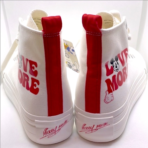 🆕 Disney 100th Anniversary Ltd Ed. Mickey Mouse “Love More” High Top Sneakers - Picture 5 of 8